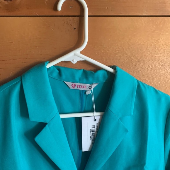 Tailored Green Ladies Medium Lab Coat-NWT-Veste - Picture 2 of 8